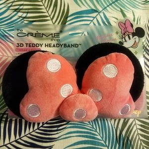 the CREME shop Minnie Mouse limited edition 3D Teddy HeadyBand Spa Headband NWT